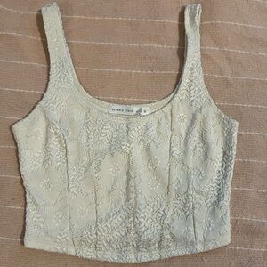 Altar'd State Ivory Lace Crop Top